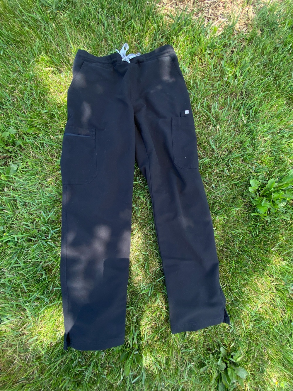 Figs scrub pants Black small petite straight leg
